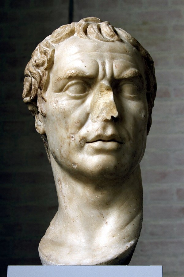 Photograph of a bust of the Roman general Sulla on display at the Glyptothek in Munich, Germany.