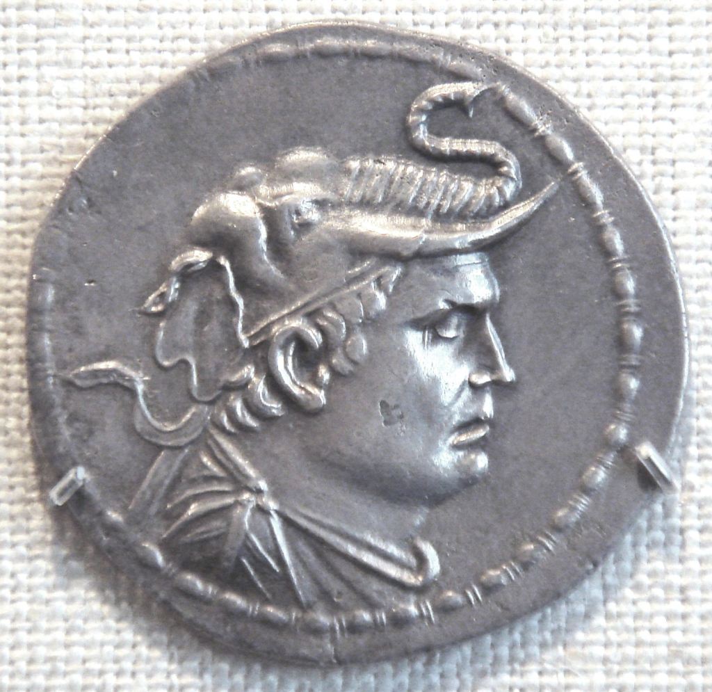 Portrait image of Demetrius I of Bactria, Indo-Greek king, licensed under Creative Commons Attribution-ShareAlike 3.0.