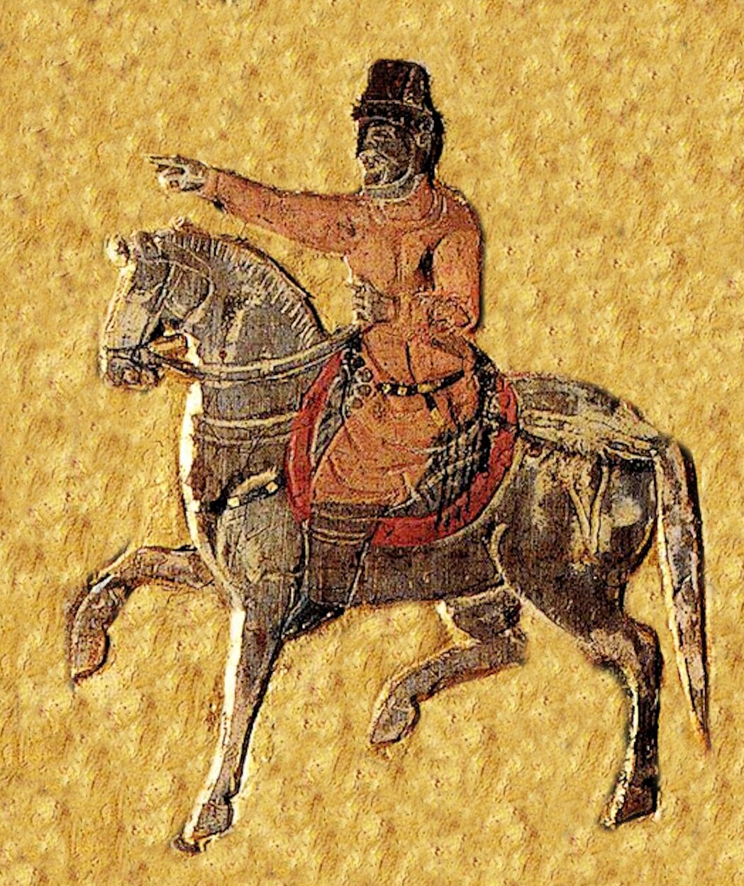 Public‑domain 6th‑century CE funerary mural from the tomb of the Sogdian An Jia showing a Sogdian merchant meeting a Turkic leader, illustrating the role of Sogdians as key Silk Road middlemen facilitating trade and diplomacy.